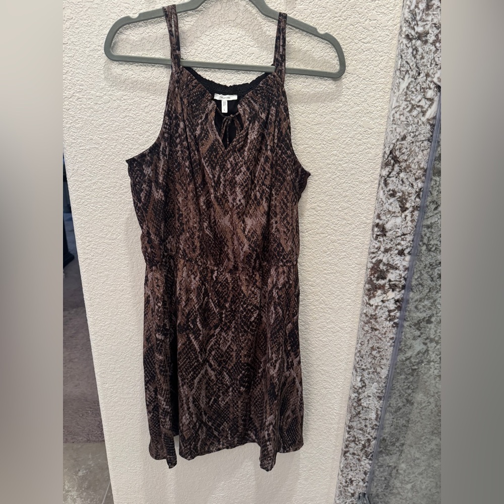 Maurices Brown Snake Print Strappy  Dress NWOT